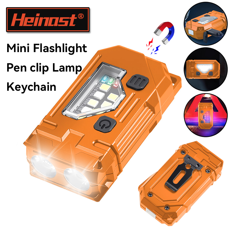 Fishing Kit Compact - Mini llavero EDC, linterna magnética recargable,