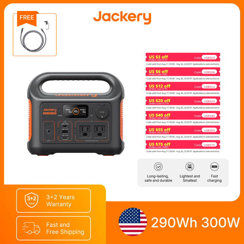 Solar Emergency Charger - Estación de Energía Portátil Jackery Explorer